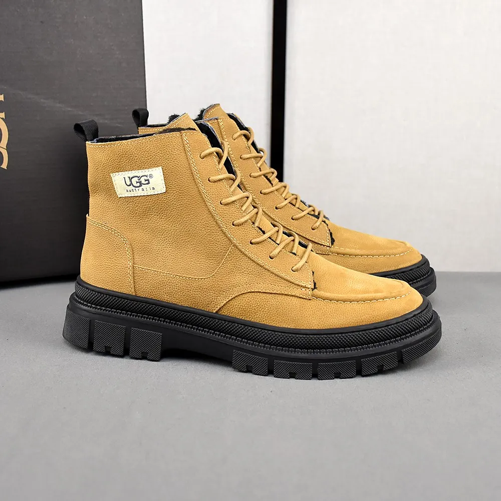 PP520🛜🛜🛜【ugg】The upper is made of waterproof nubuck, real wool lining, and non-slip rubber sole. Warm and comfortable, a must-have in winter! Men's size 38-44 (custom-made size 45 is non-refundable).